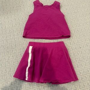 Pink Tank Top and Skirt Set